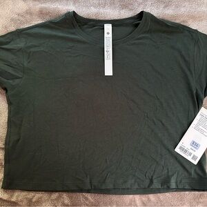 Lululemon Athletica Hunter Green Cates Crop T-Shirt